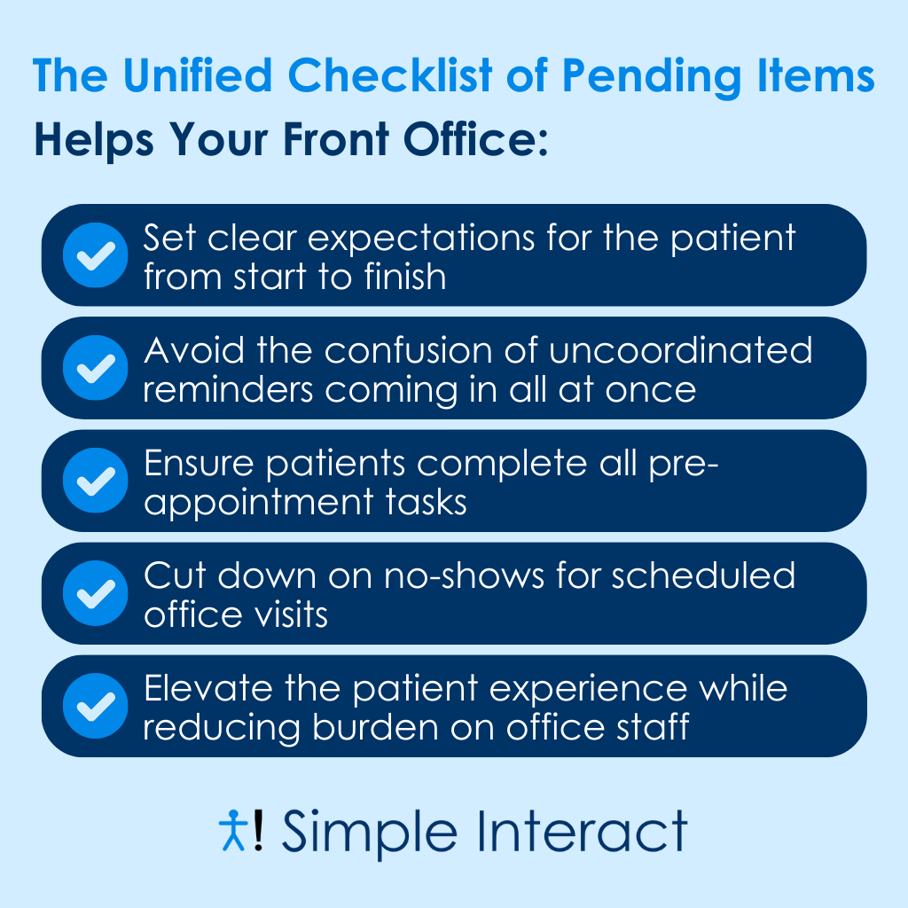 Infographic: New Feature: Unified Checklist of Pending Items