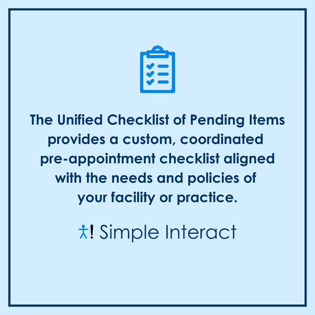 Infographic: New Feature: Unified Checklist of Pending Items